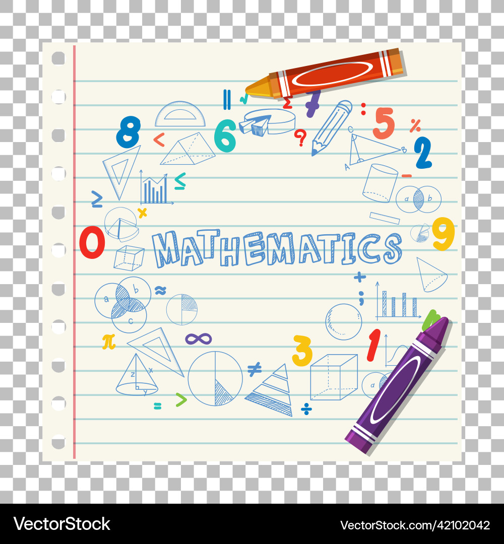 Doodle math formula with mathematics font Doodle math formula with mathematics font vector image