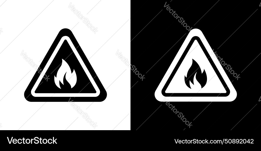 Warning Sign Set, Yellow Sign in Shape of Triangle To Warn about