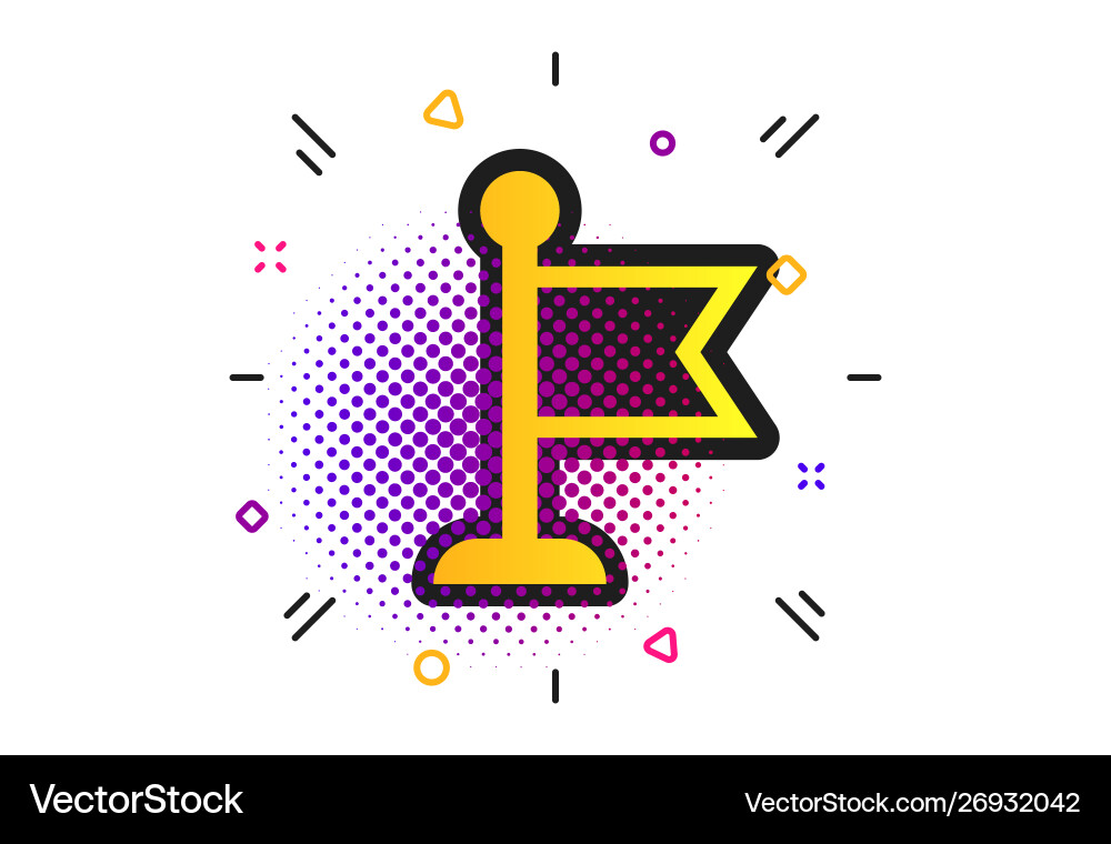 Flag pointer sign icon marker symbol vector image