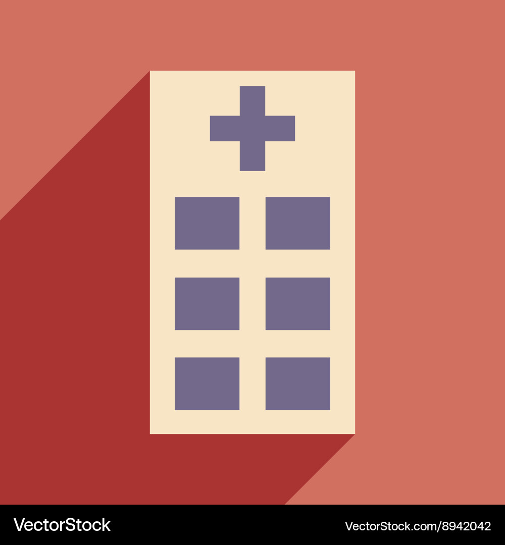 Flat with shadow icon and mobile application Vector Image
