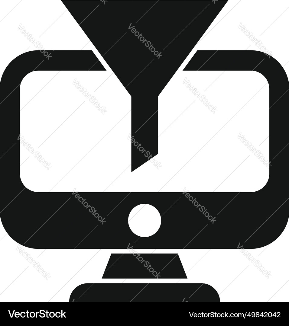 Funnel content filter computer icon simple Funnel content filter computer icon simple vector image