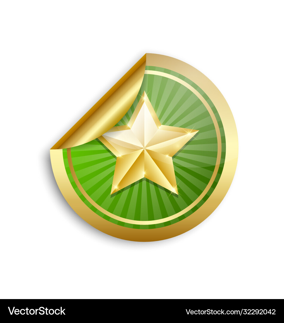Golden Star Aufkleber auf weißem Hintergrund Golden Star Aufkleber auf weißem Hintergrund vektorbild