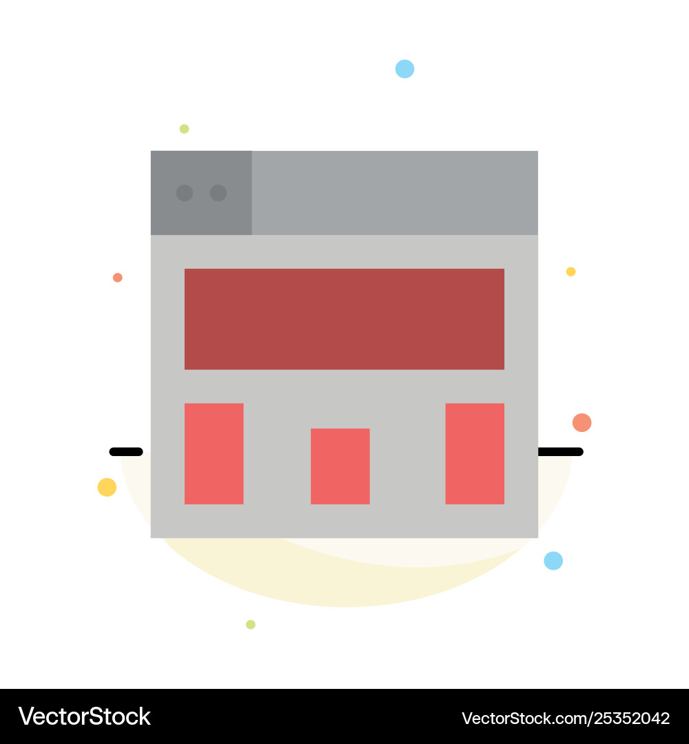 Graphics design layout abstract flat color icon Graphics design layout abstract flat color icon vector image