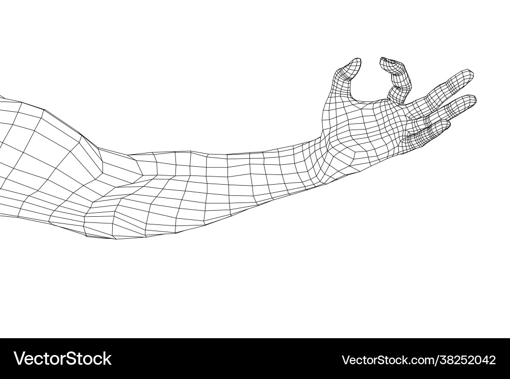 Hand hold some tiny or thin object vector image