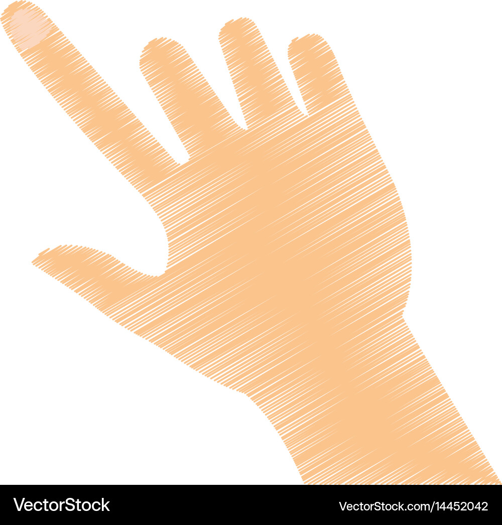 Hand pointing with index finger icon image vector image