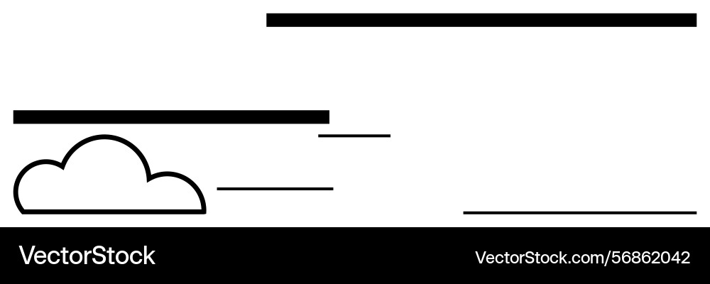 Minimalist cloud and horizontal lines representing Minimalist cloud and horizontal lines representing vector image