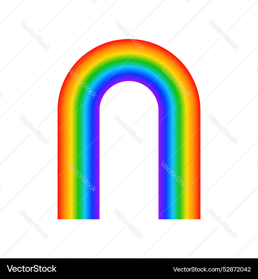 Rainbow arch multicolored archway shape isolated Vector Image