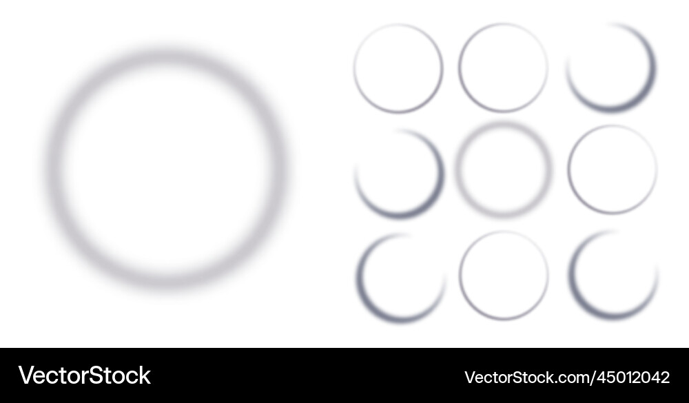Realistic round shadow with soft edges gray Realistic round shadow with soft edges gray vector image