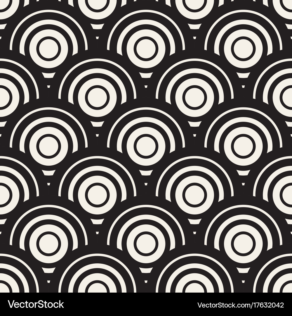 Rounded Line Pattern - Abstract Tile vector image