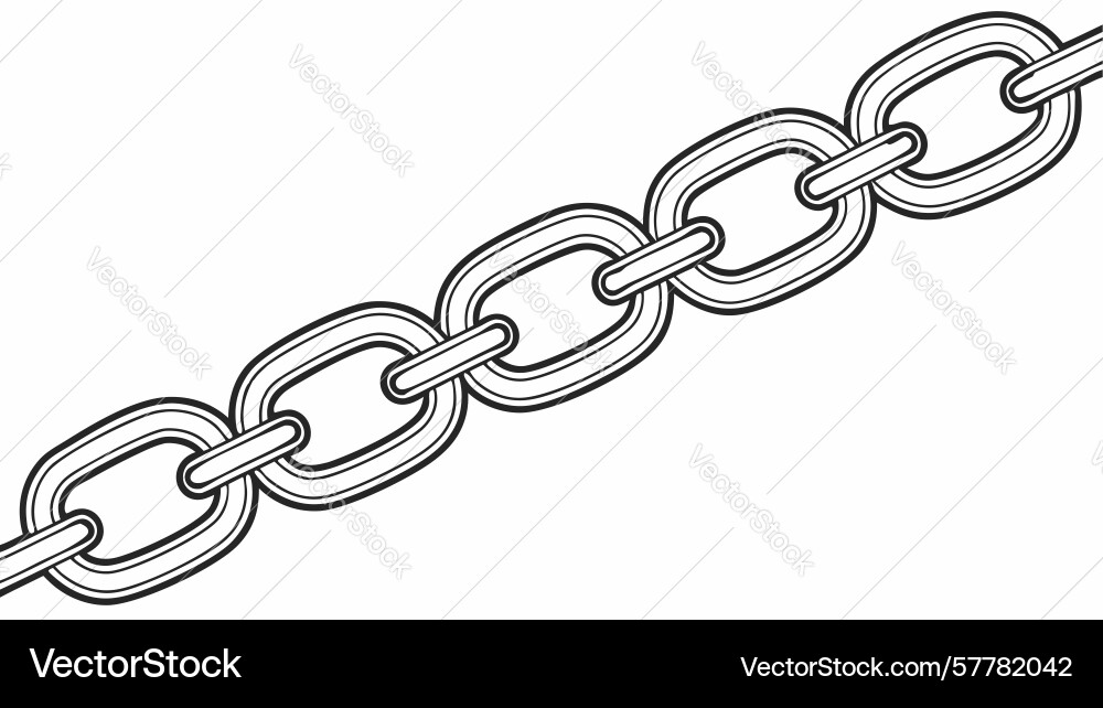 Single metal chain link symbolizing connection Vector Image