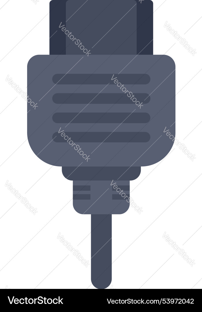 Universal serial bus plug getting plugged Universal serial bus plug getting plugged vector image