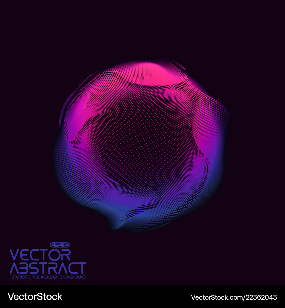 Abstract sphere of particles points array Abstract sphere of particles points array vector image
