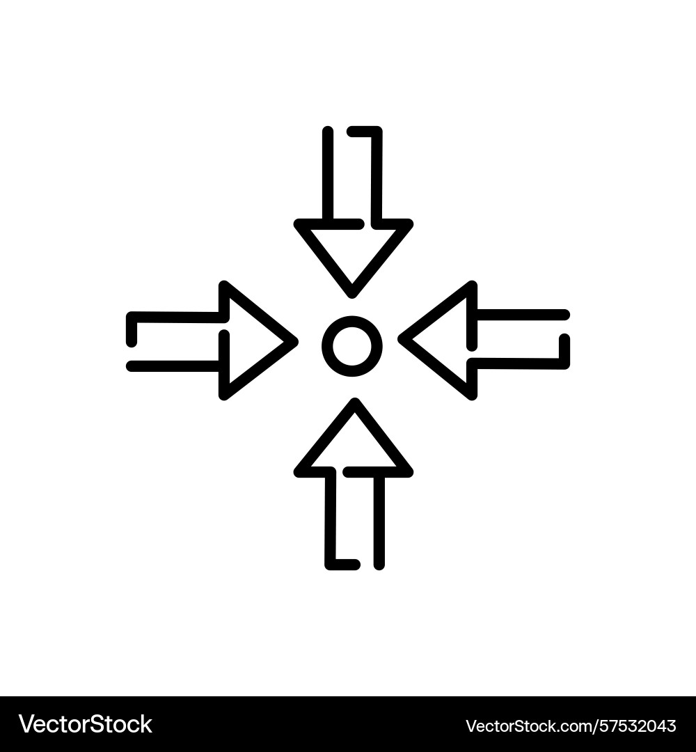 Alignment icon thin linear outline Vector Image