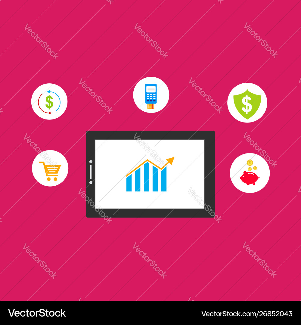 Concept online and mobile payments for web page Concept online and mobile payments for web page Vector Image
