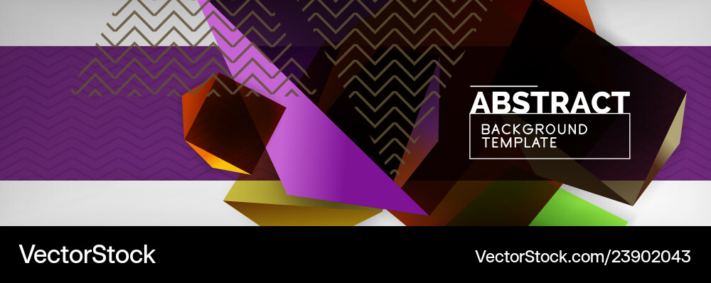 Dark 3d triangular low poly shapes abstract Vector Image