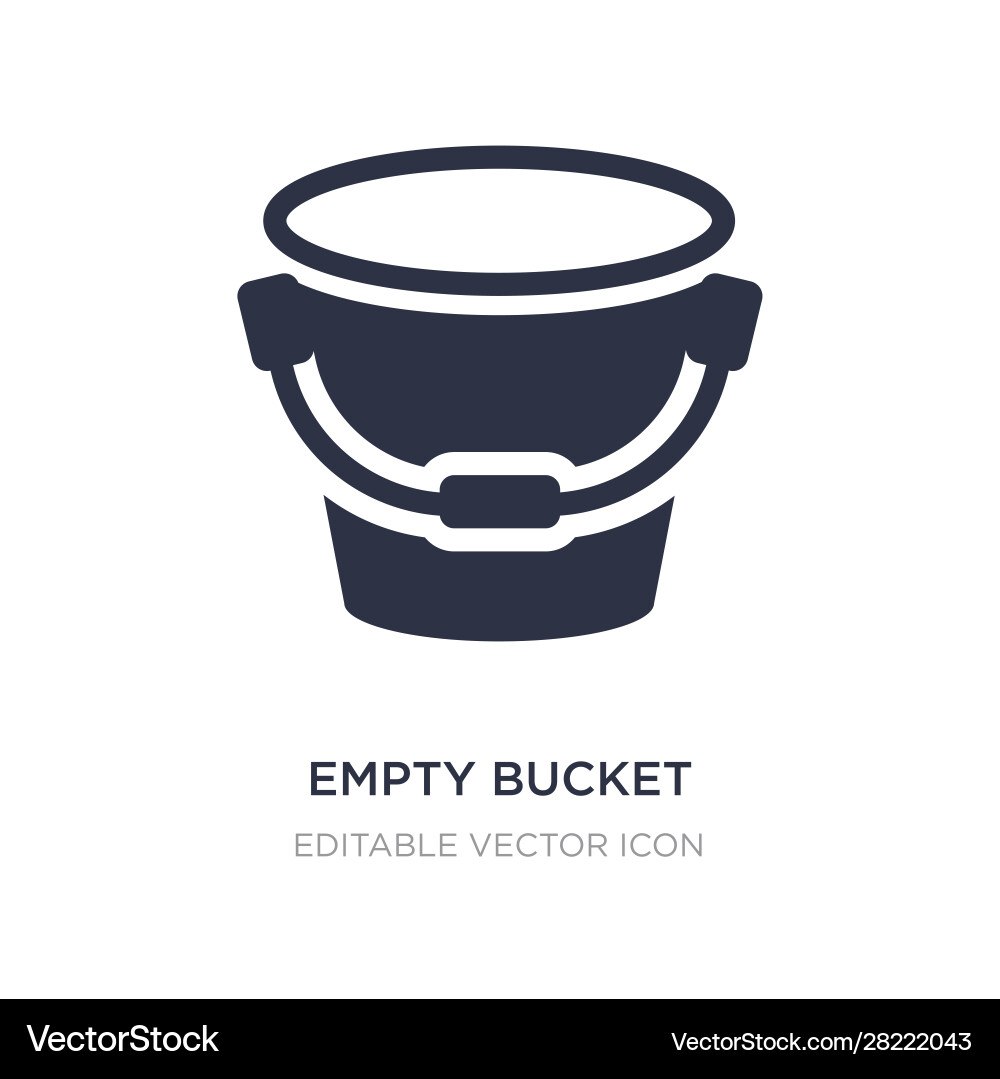 Empty bucket icon on white background simple Vector Image