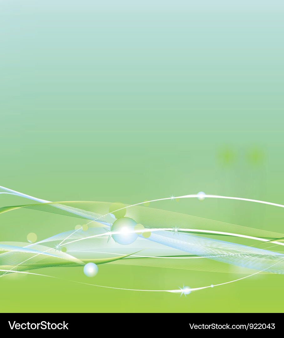 Fluid Green Wave Pattern Vector Image