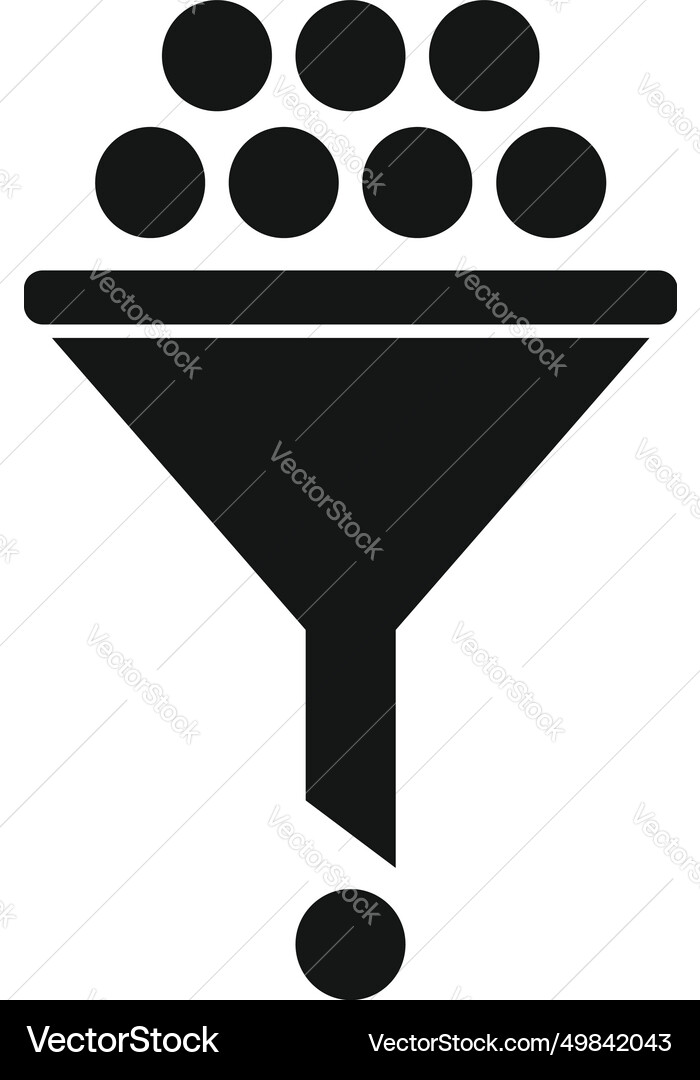 Funnel content filter icon simple flow Vector Image