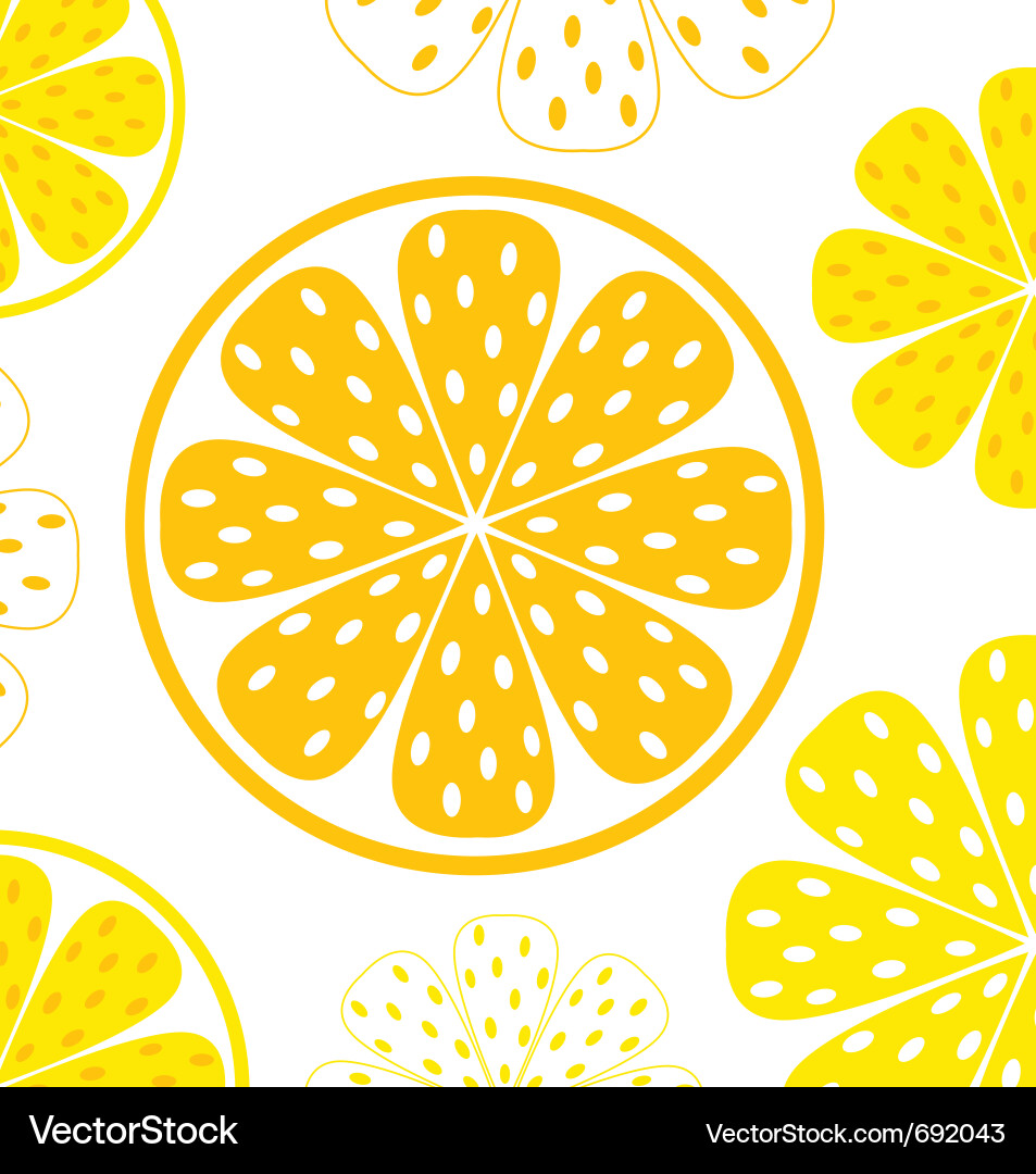 Lemon Slice Pattern Vector Image