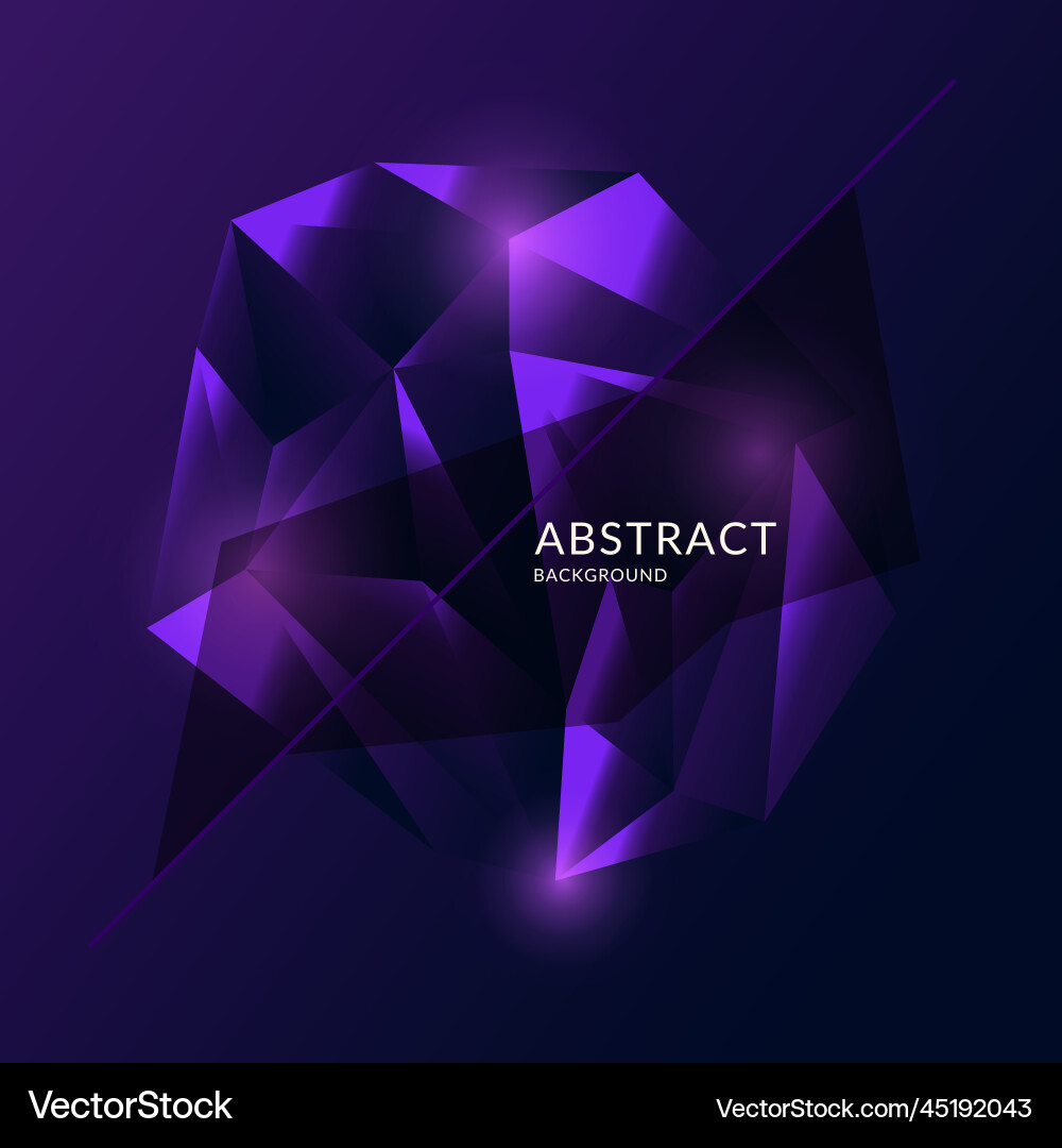 Low poly design abstract polygonal object vector image