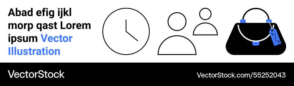 Minimalist composition with clock team outline Minimalist composition with clock team outline vector image