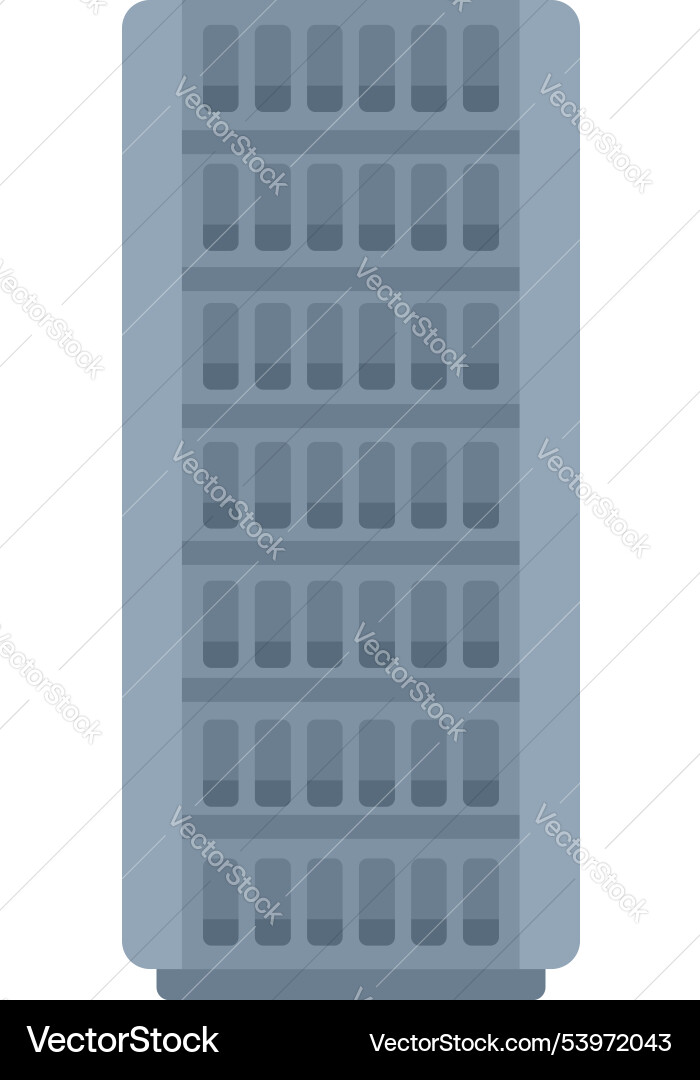 Modern data center server rack storing digital Modern data center server rack storing digital vector image