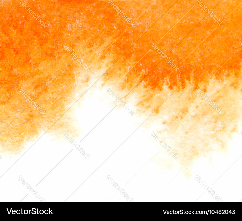 Orange abstract watercolor textured Royalty Free Vector