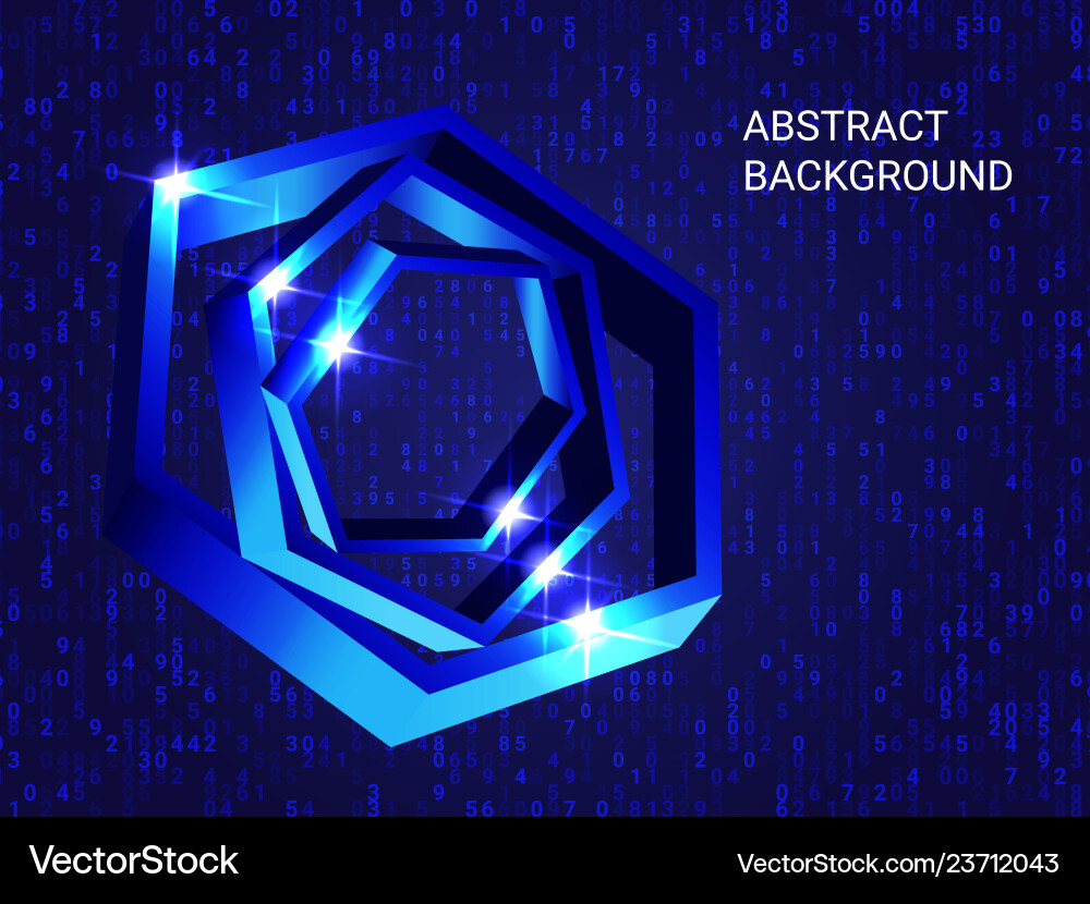Polygon volume sparkle on background Polygon volume sparkle on background vector image
