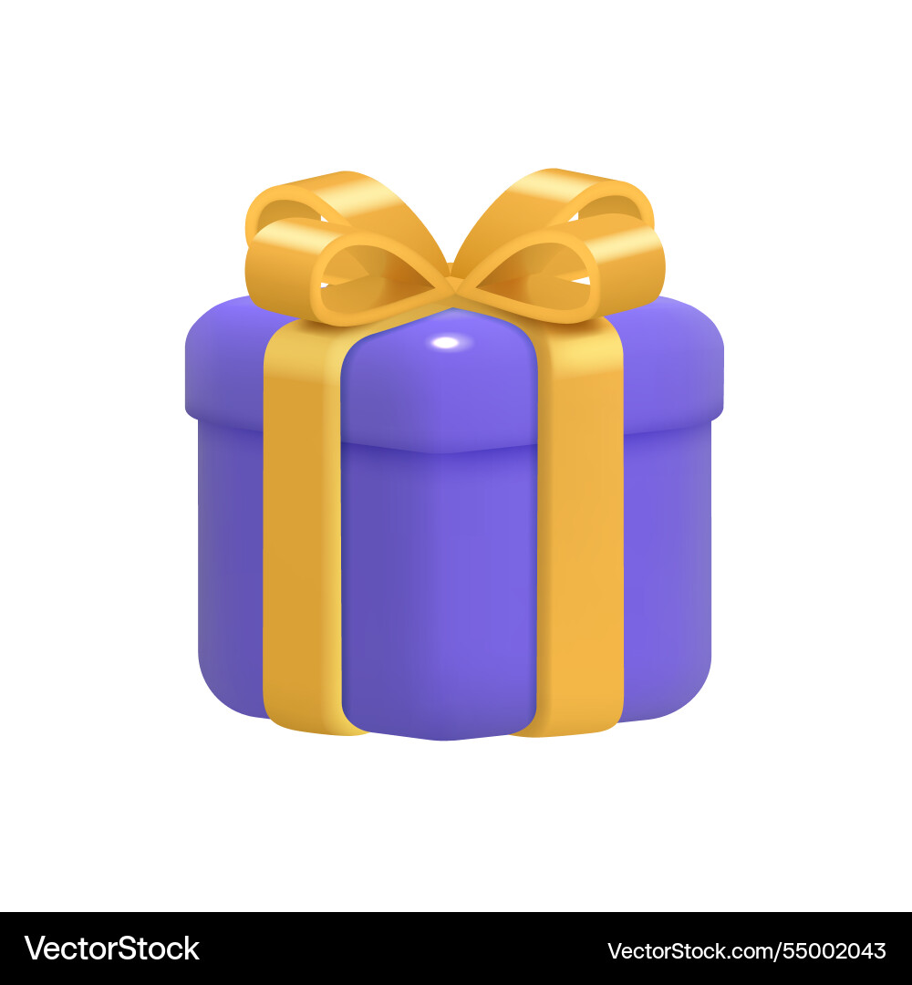 Present with ribbon bow xmas gift Present with ribbon bow xmas gift vector image