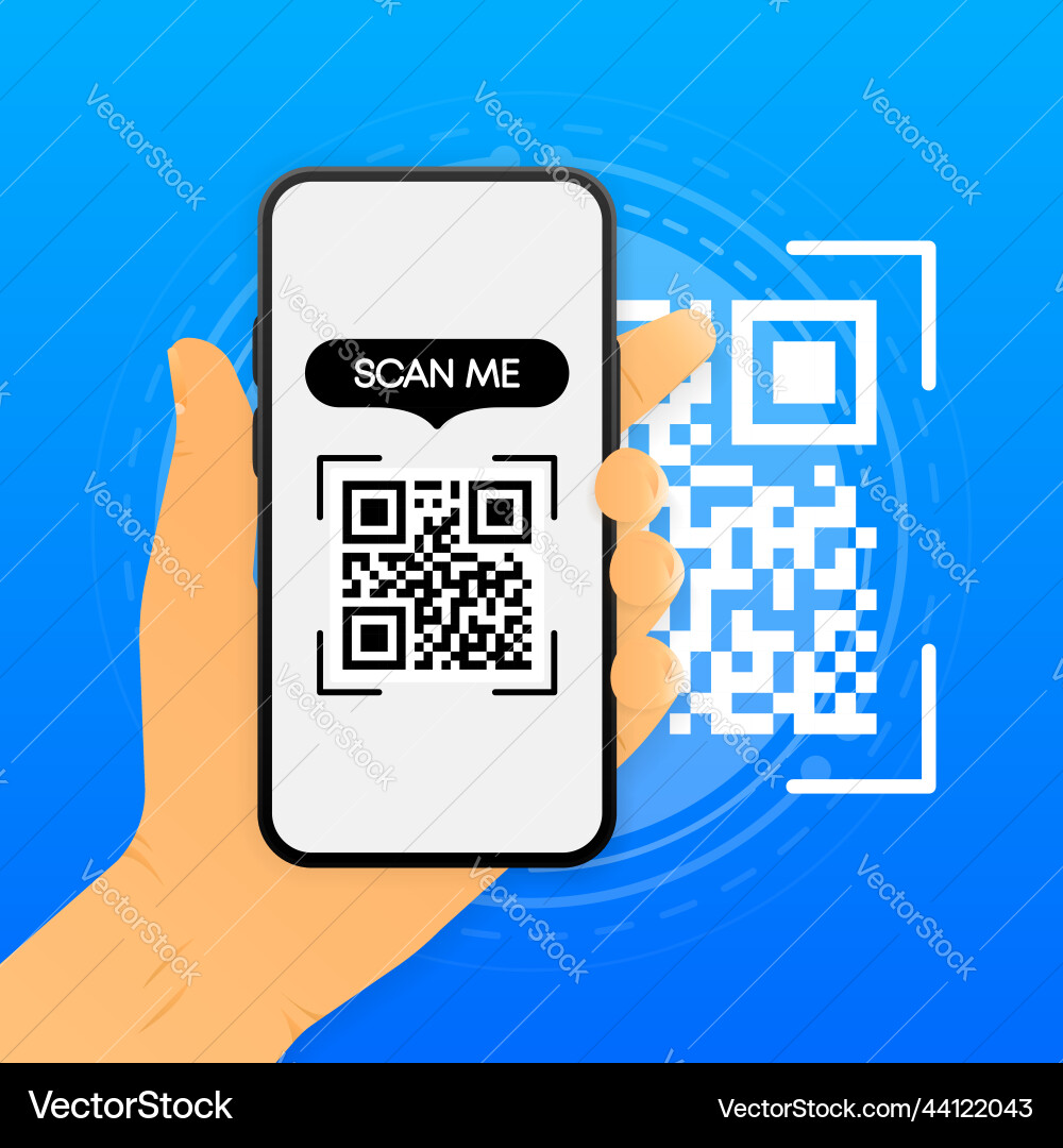 Scanning qr code concept for payment Scanning qr code concept for payment vector image