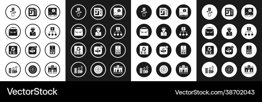 Set website with growth graph trader briefcase Set website with growth graph trader briefcase Vector Image