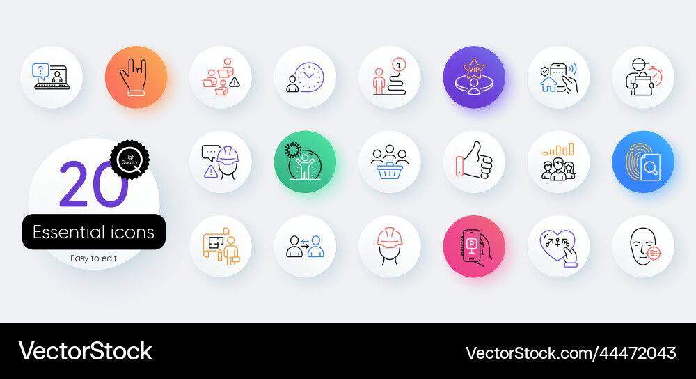Simple set of vip table foreman and builder Simple set of vip table foreman and builder Vector Image