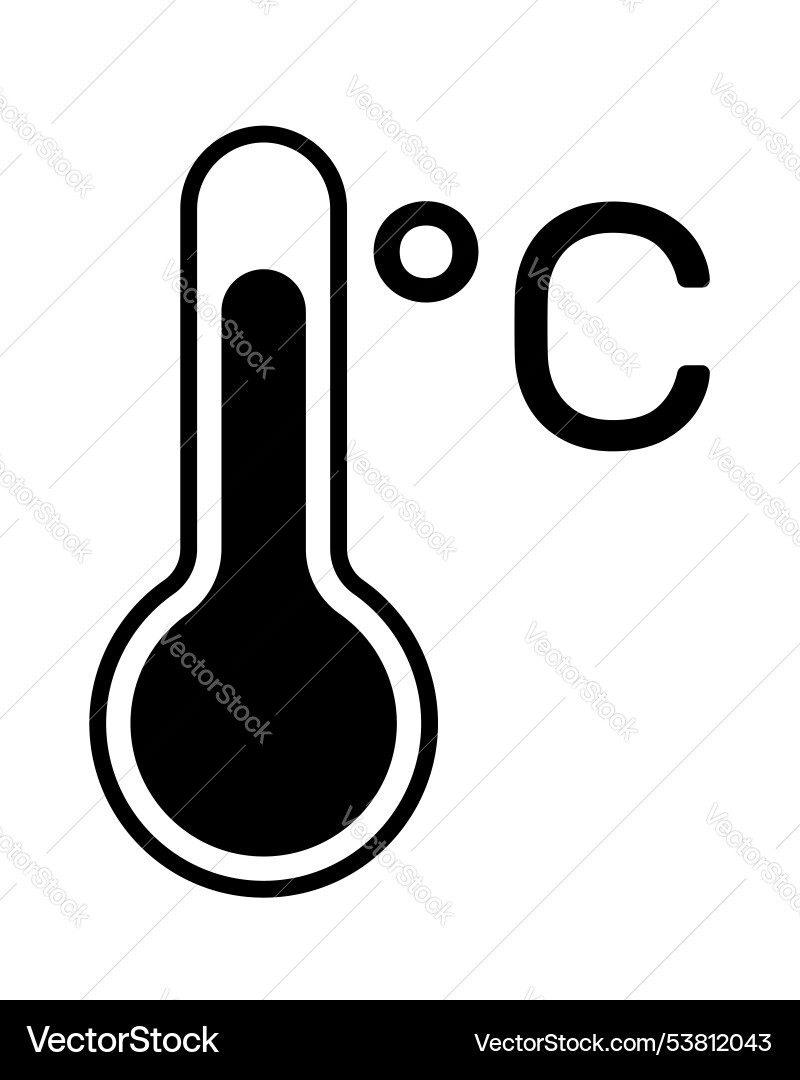 Thermometer Icon Temperatursymbol schwarz Thermometer Icon Temperatursymbol schwarz vektorbild