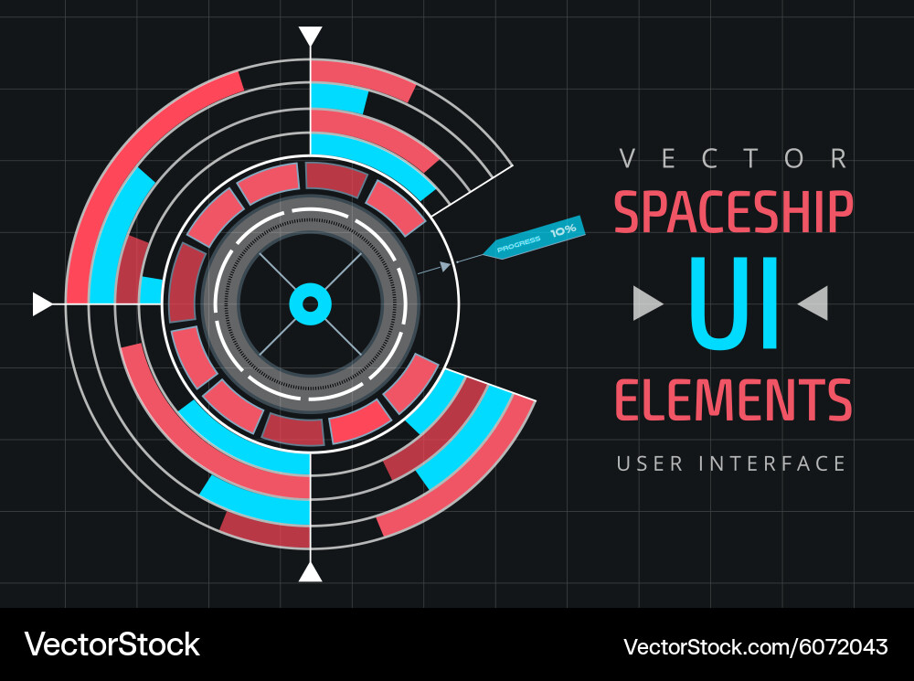 Ui infographic interface web elements Vector Image