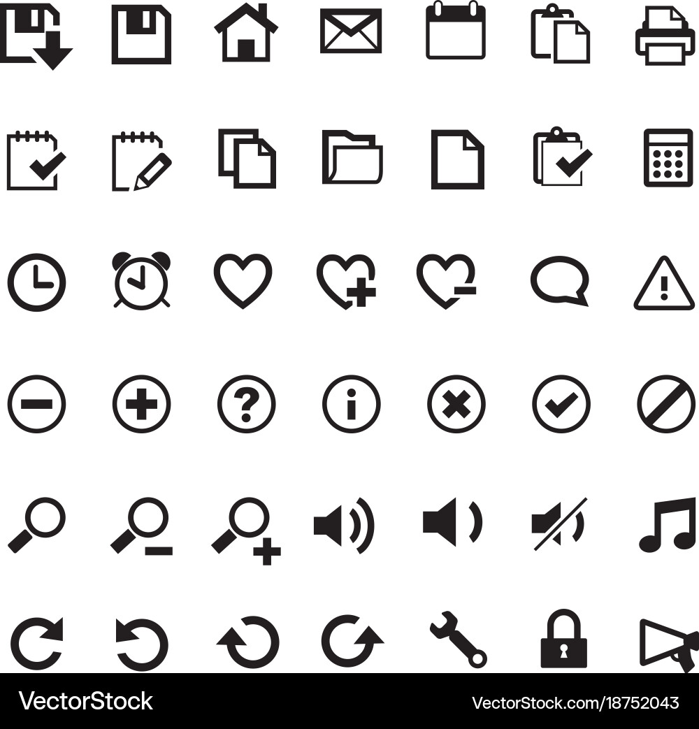 Universal outline icons for web and mobile Vector Image