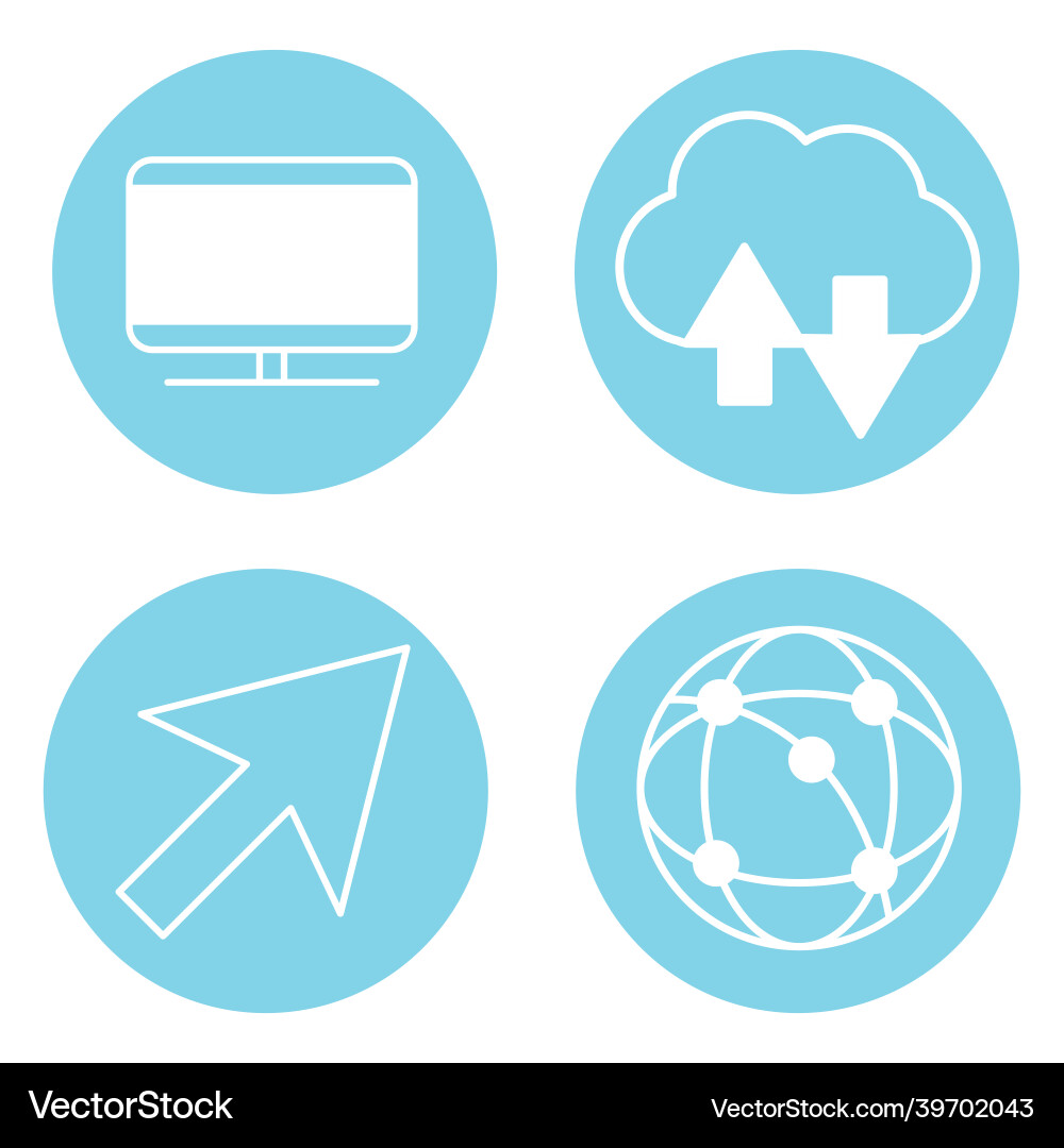 Web connection icons Vector Image