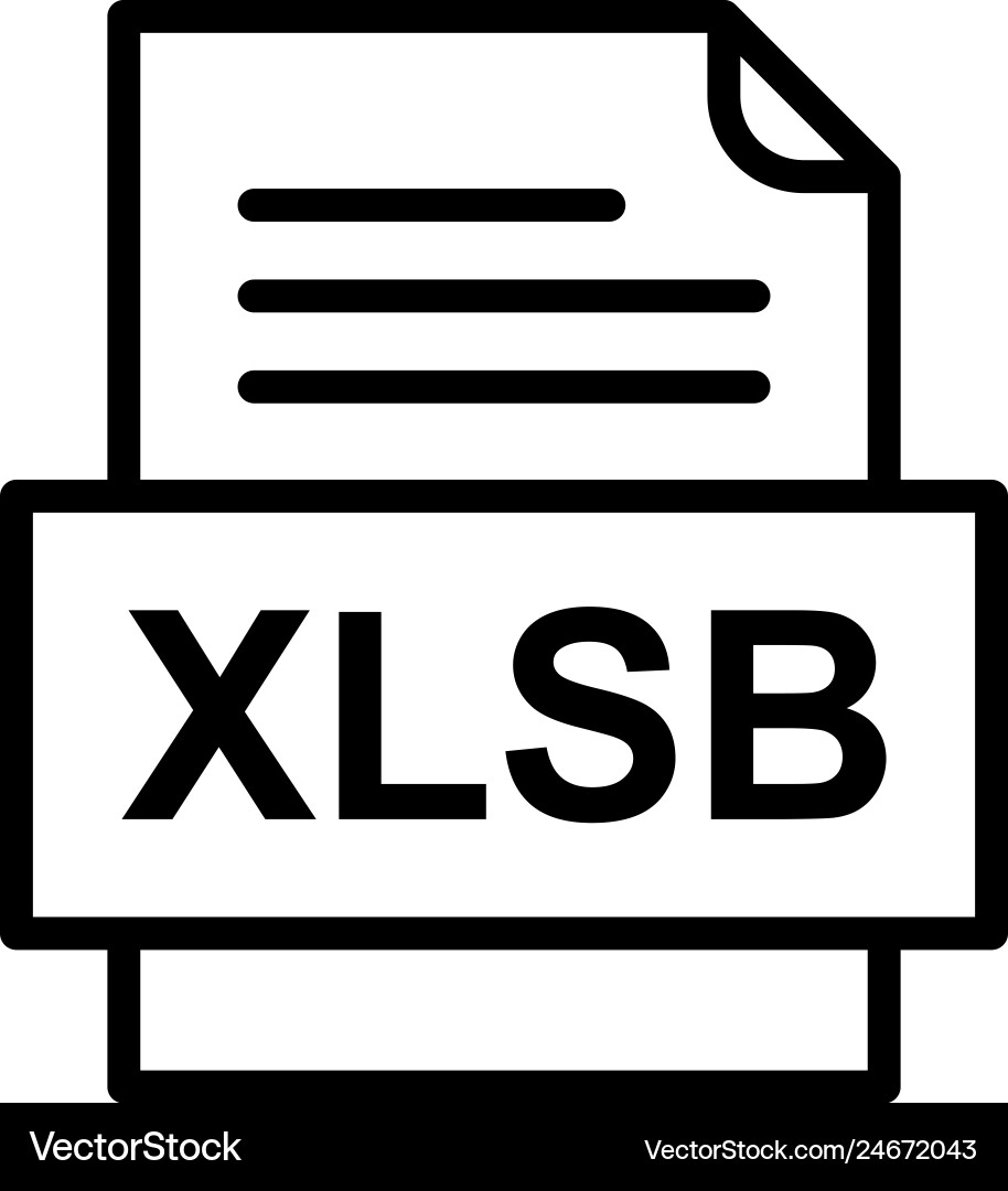Xlsb file document icon Vector Image