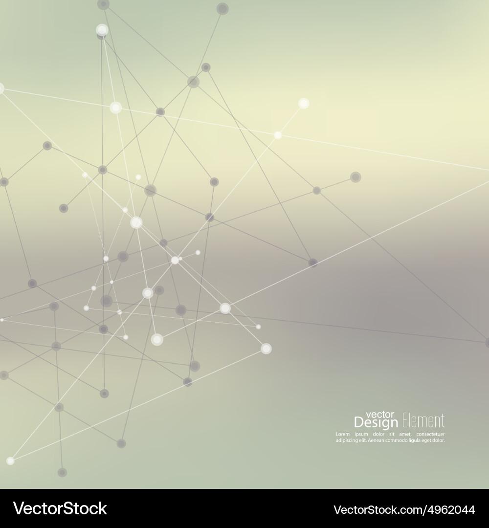 Abstract Network Background with Dots Vector Image