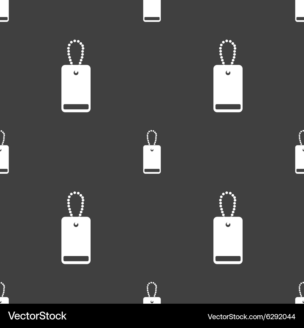 Army chains icon sign seamless pattern on a gray vector image