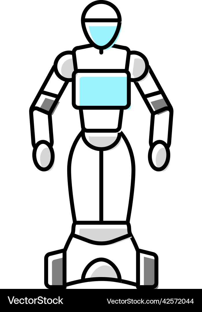 Artificial robot color icon Artificial robot color icon Vector Image