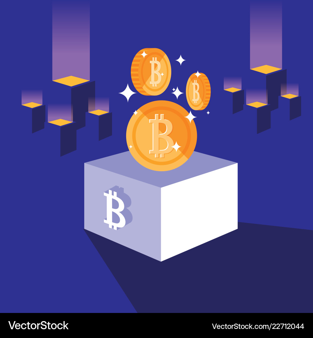 Crypto mining bitcoin icons – Royalty-Free Vector | VectorStock
