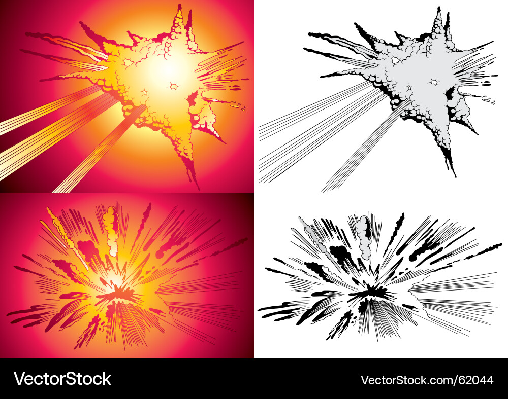 Dynamic Explosion Vector Image
