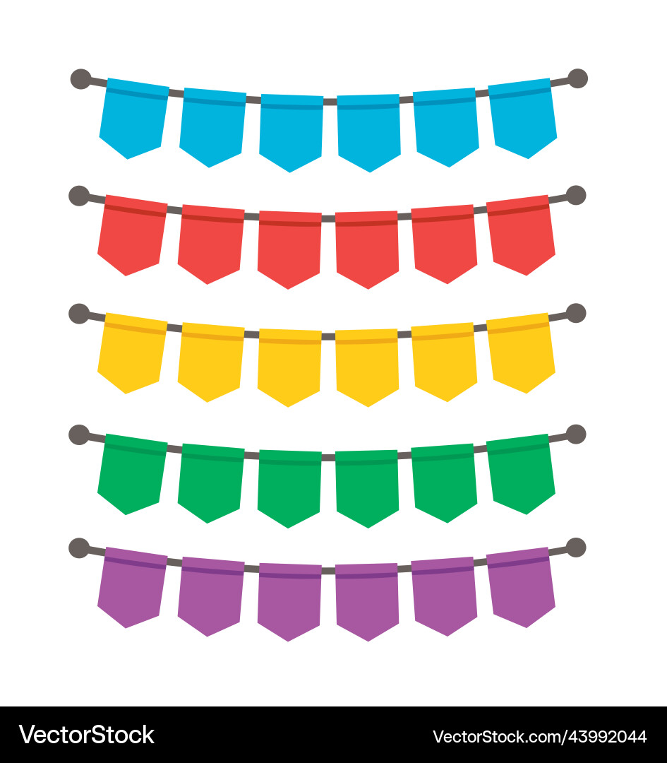 Garlands Party Banner Garlands Party Banner vektorbild