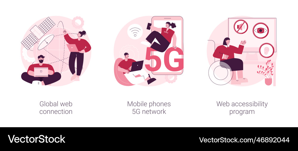 Global network communication abstract concept Global network communication abstract concept vector image