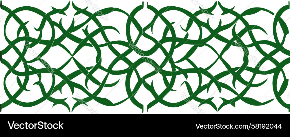Interlocking Green Loop Pattern Vector Image