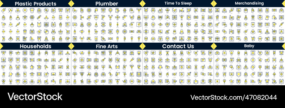 Linear style icons pack in this bundle include Linear style icons pack in this bundle include vector image