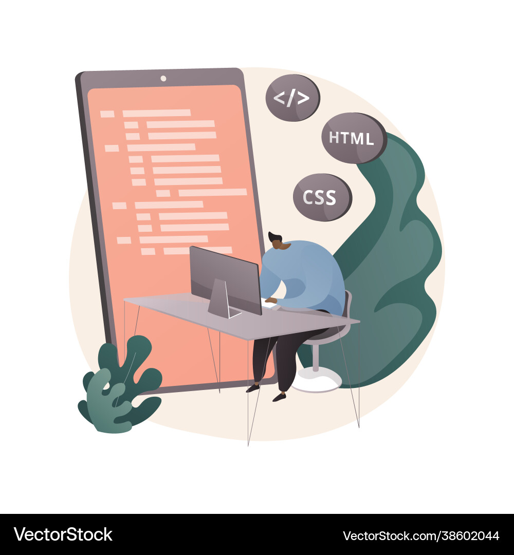 Mobile application development abstract concept vector image