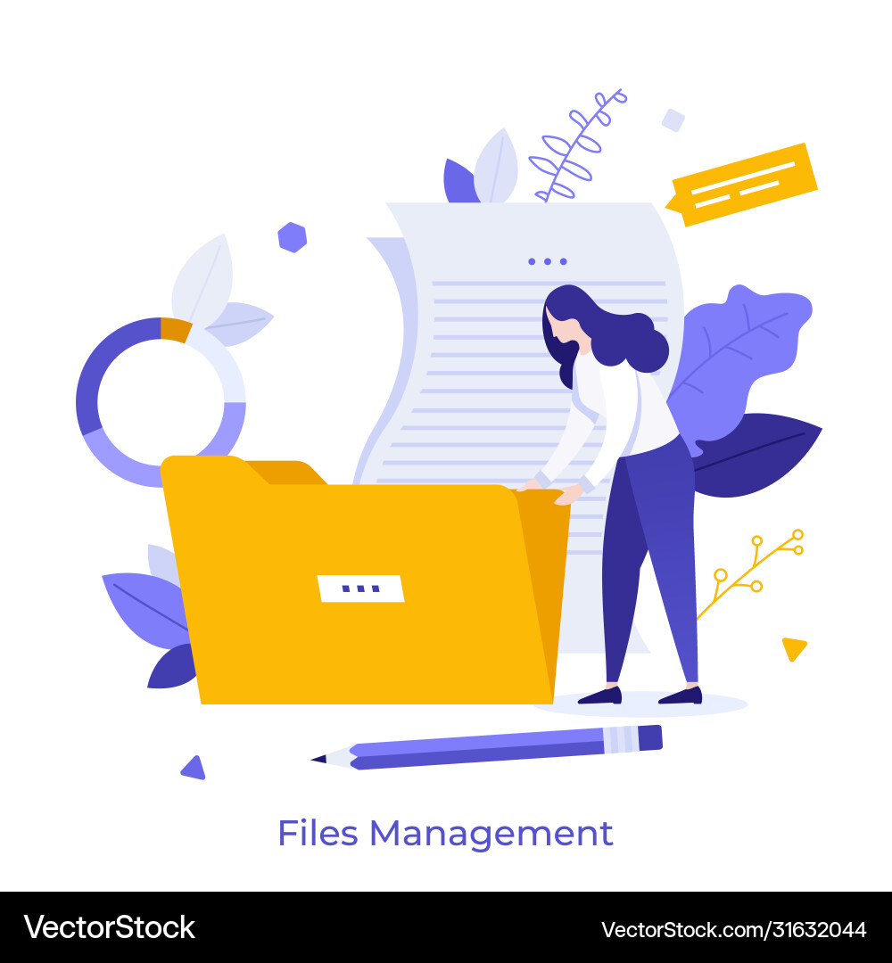 Office Worker with Large Folder vector image