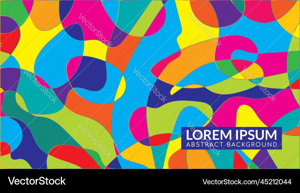 Overlaping multicolored wavy shape Overlaping multicolored wavy shape vector image