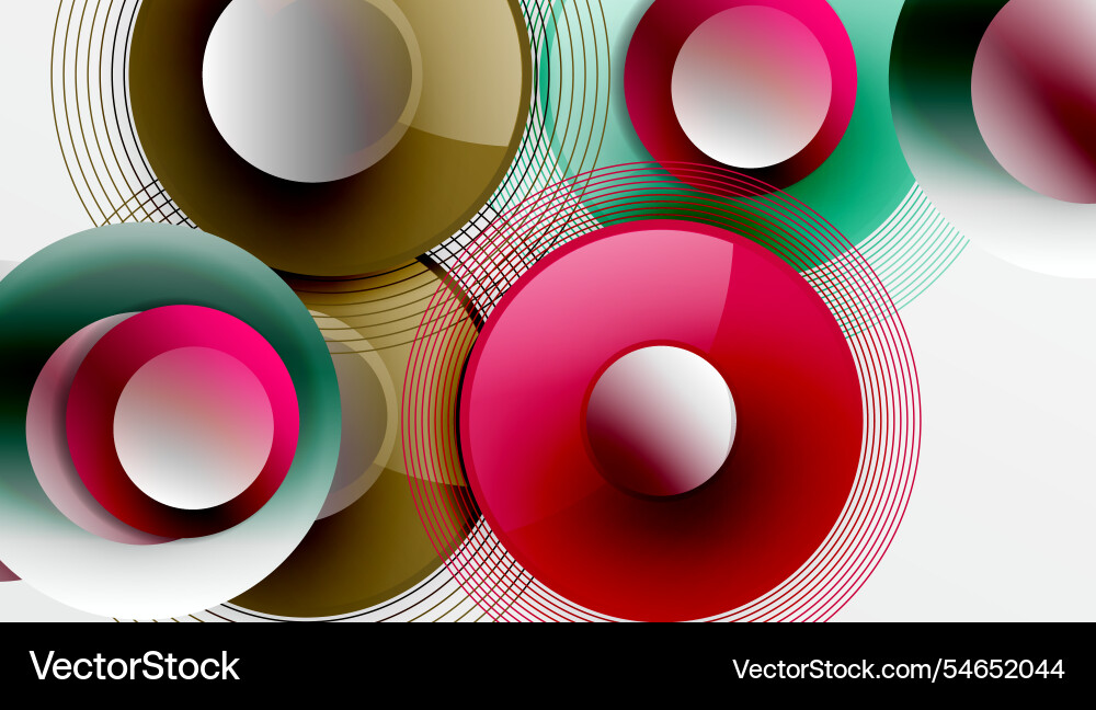 Sleek with overlapping circles in vibrant Sleek with overlapping circles in vibrant vector image
